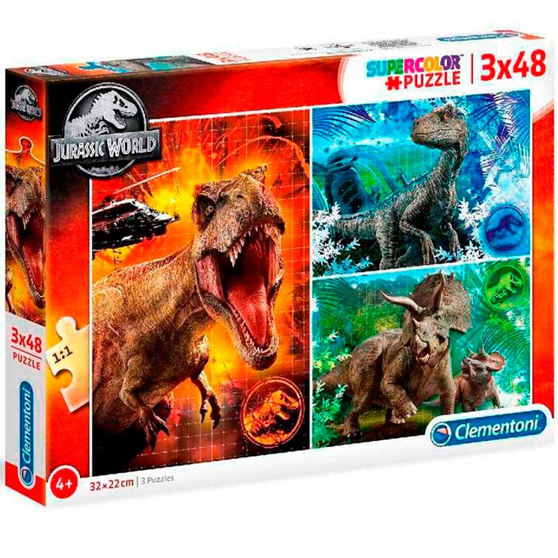 Jurassic-World-Puzzle-3x48-Piezas