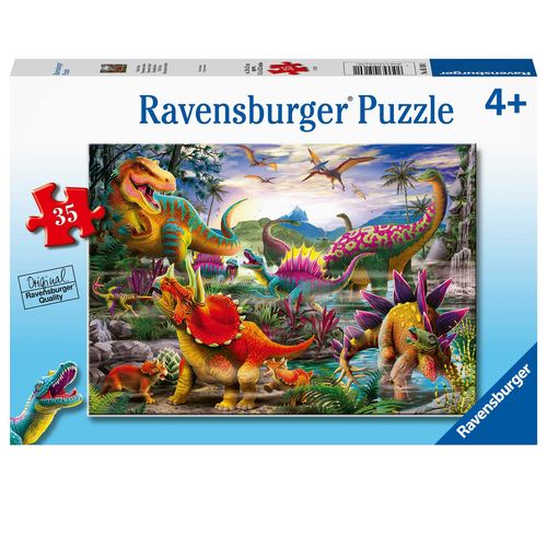 Puzzle Dinosaurios Coloridos 35 Piezas