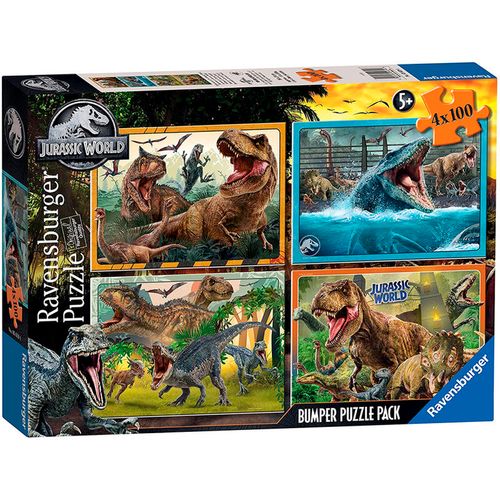 Jurassic World Puzzles 4x100 Piezas