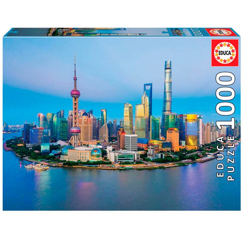 Puzzle-Shanghai-al-Atardecer-1000-Piezas