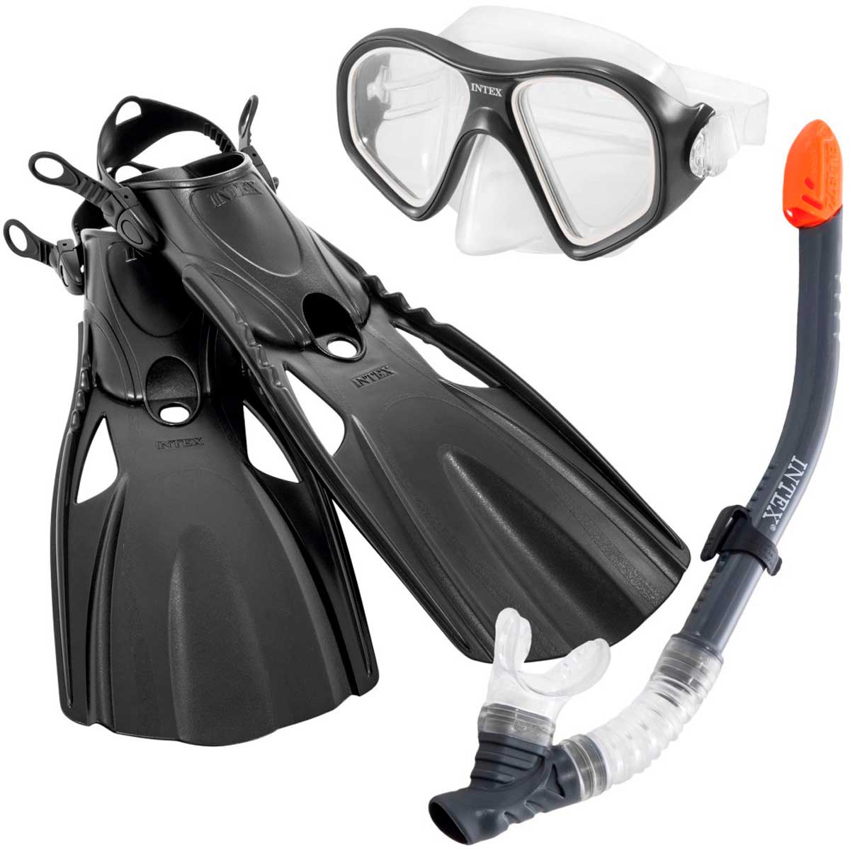 Tradineur - Gafas de buceo con tubo para niños, plástico y goma