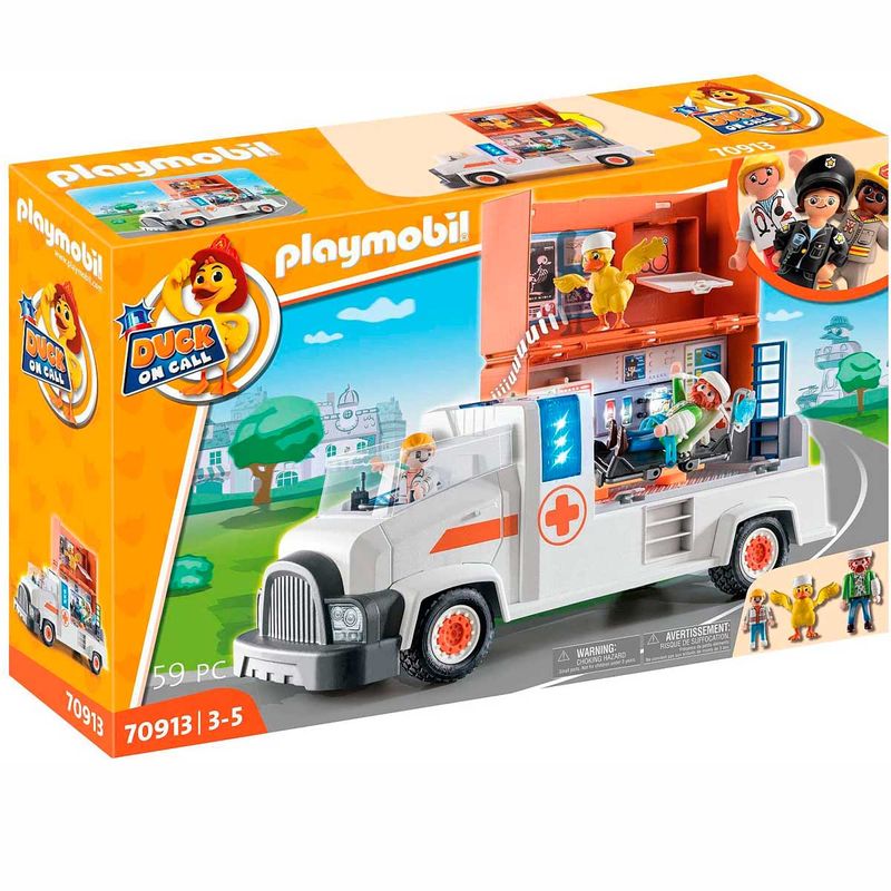 Playmobil-Duck-on-Call-Camion-Ambulancia