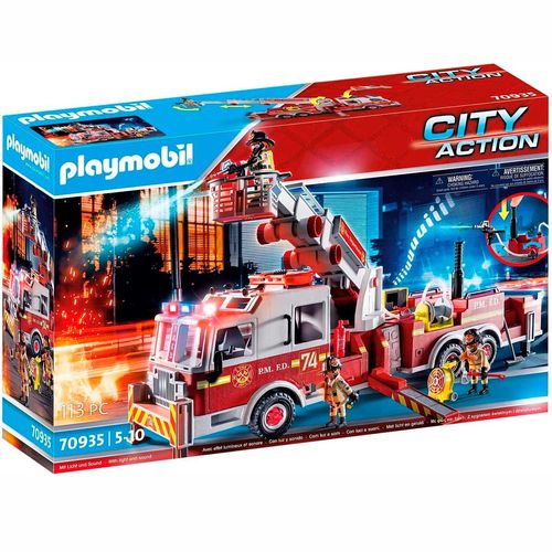 Playmobil City Action Vehículo Bomberos US Tower