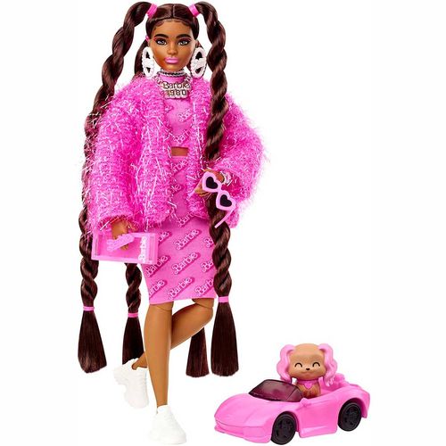 Barbie Extra Muñeca Trenzas Logo Años 80