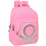 Benetton-Mochila-Escolar-Flamingo-Pink