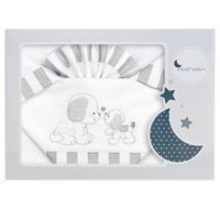 Tríptico Sábanas Para Cuna 60*120 Perrito Gris