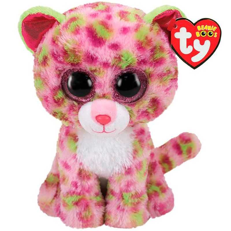 Ty-Peluche-Lainey-Leopardo-Rosa-15-cm