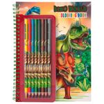 Dino-World-Libro-para-Colorear-con-Lapices