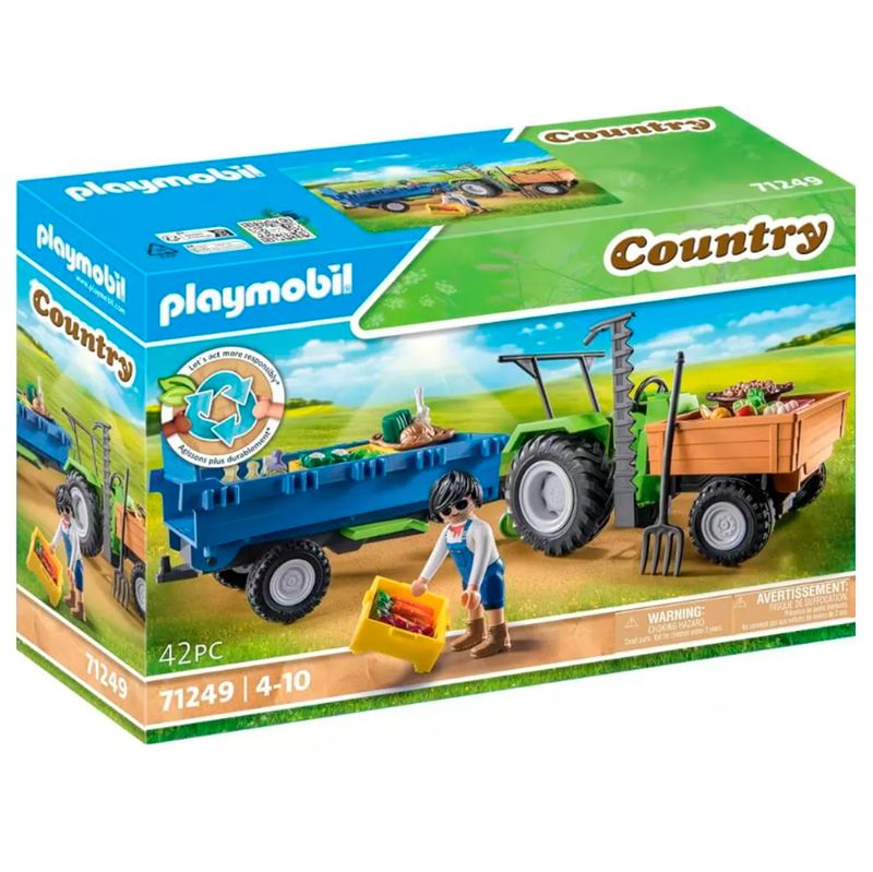Playmobil-Country-Tractor-con-Remolque