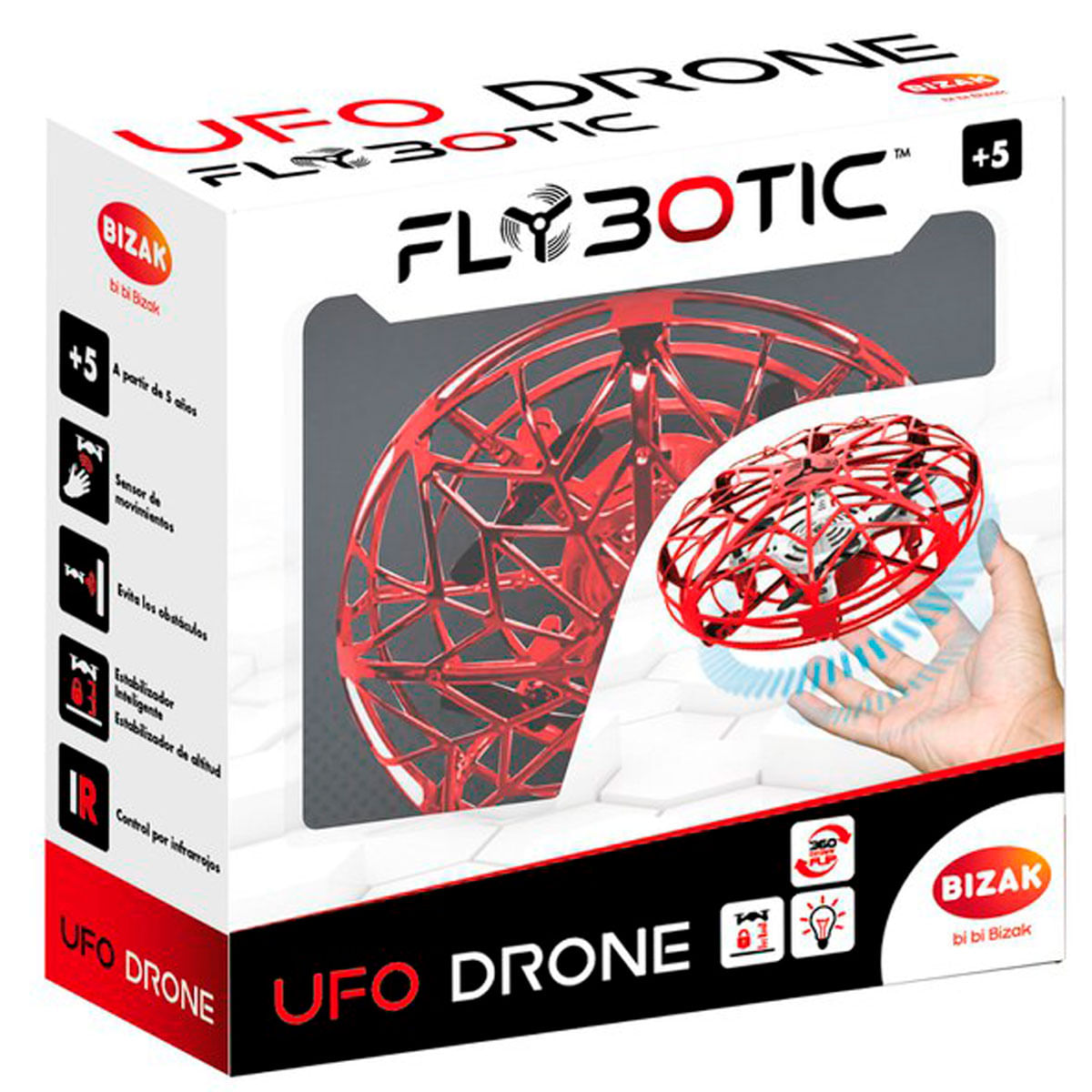 UFO Drone Flybotic controllable with the hand