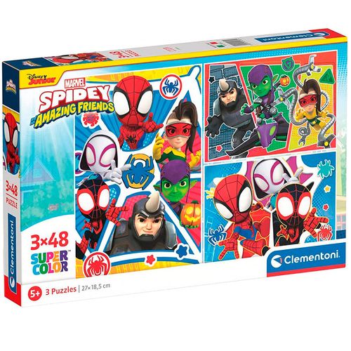Spidey y sus Amigos Puzzle 3x48 Piezas