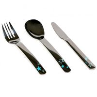 Set Cubiertos Inox Azul