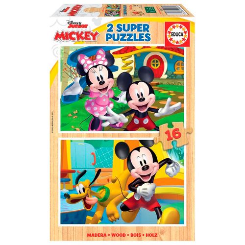 Puzzle Mickey Minnie 2x16 Piezas