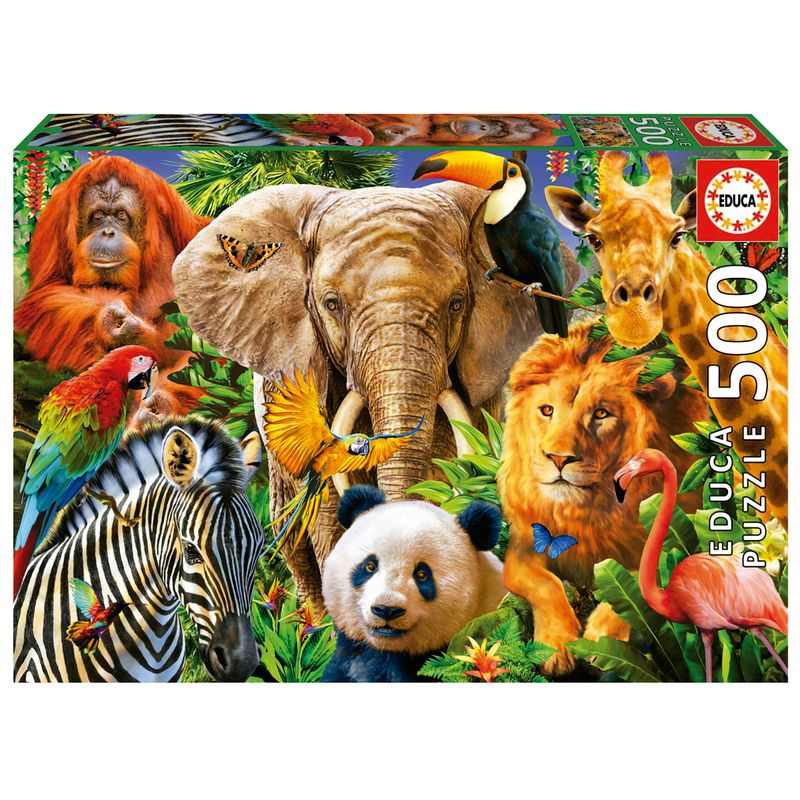 Puzzle-Collage-Animales-500-Piezas
