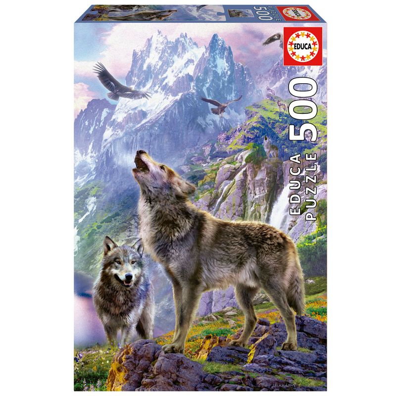 Lobos-en-las-Rocas-Puzzle-500-Piezas