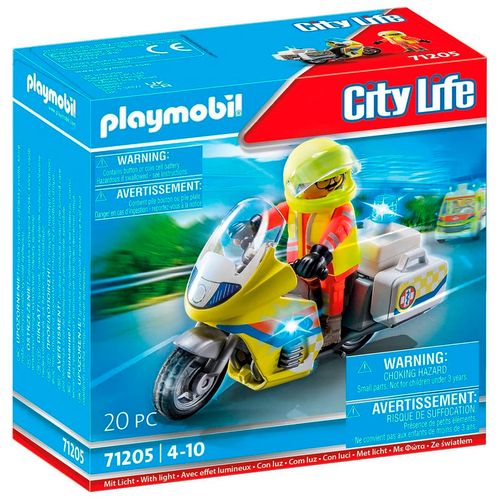 Playmobil City Life Moto de Emergencias con Luz