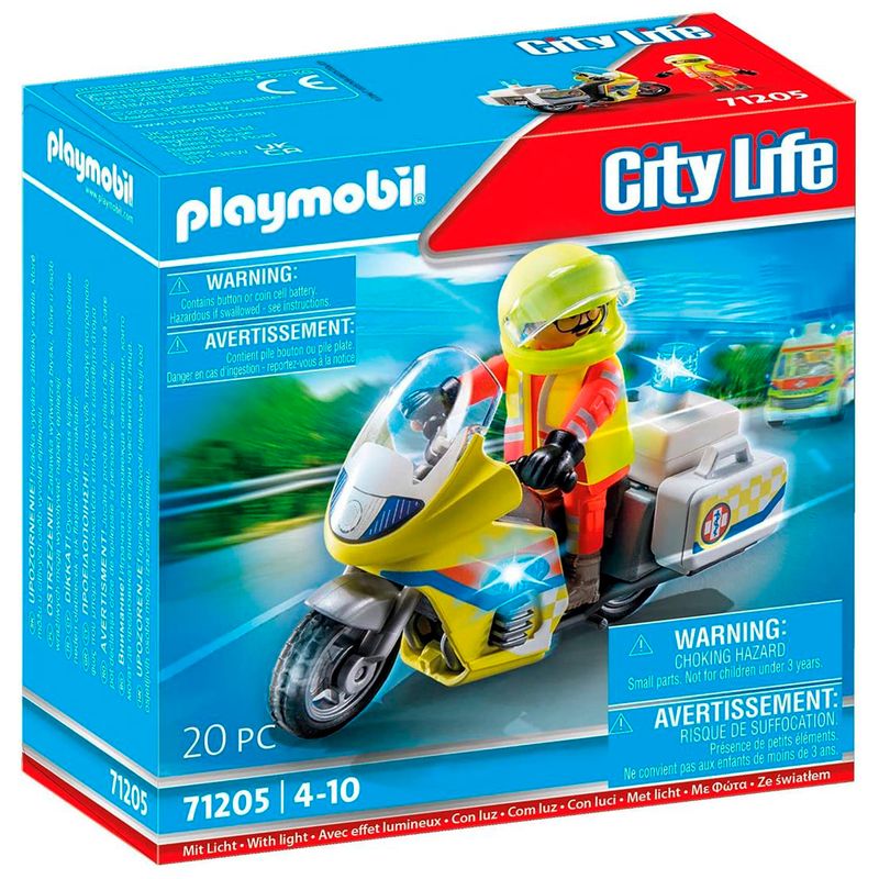 Playmobil-City-Life-Moto-de-Emergencias-con-Luz