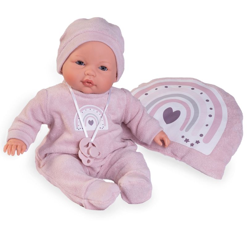 Bimba-Lagrimitas-con-Cojin-Arcoiris-Muñeca-Bebe