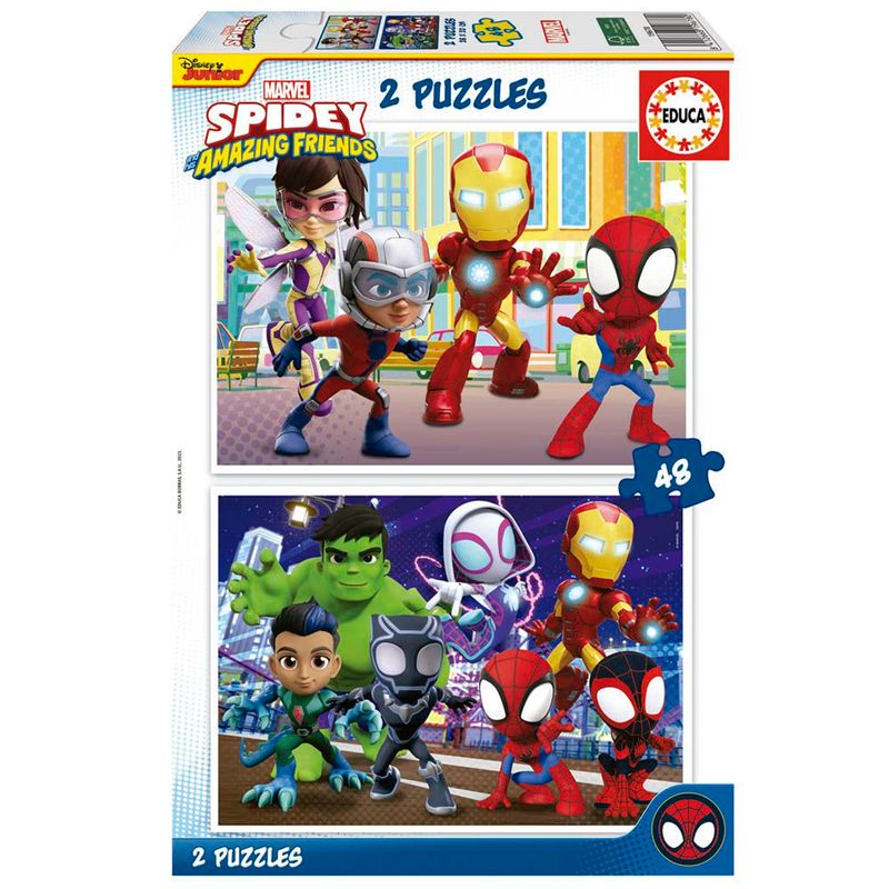 Spiderman-y-sus-Amigos-Puzzle-2x48-Piezas