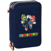Super Mario Plumier Triple 36 Piezas