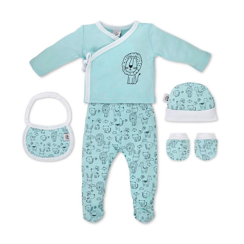 Set-Nacimiento-de-0-6m-5-piezas-Animals-Menta