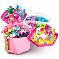 Cubo Guarda Piezas Rosa
