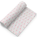 Muselina-120-120-bambu-Stars-Blanco--Rosa