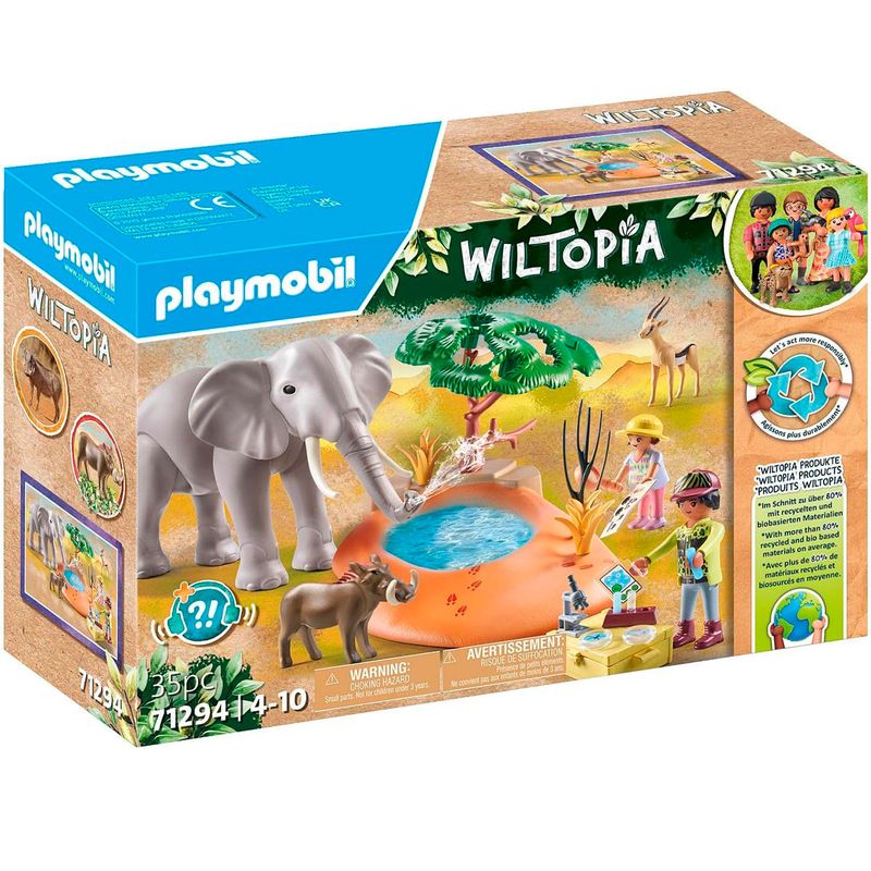 Playmobil-Wiltopia-Elefante-en-la-Charca