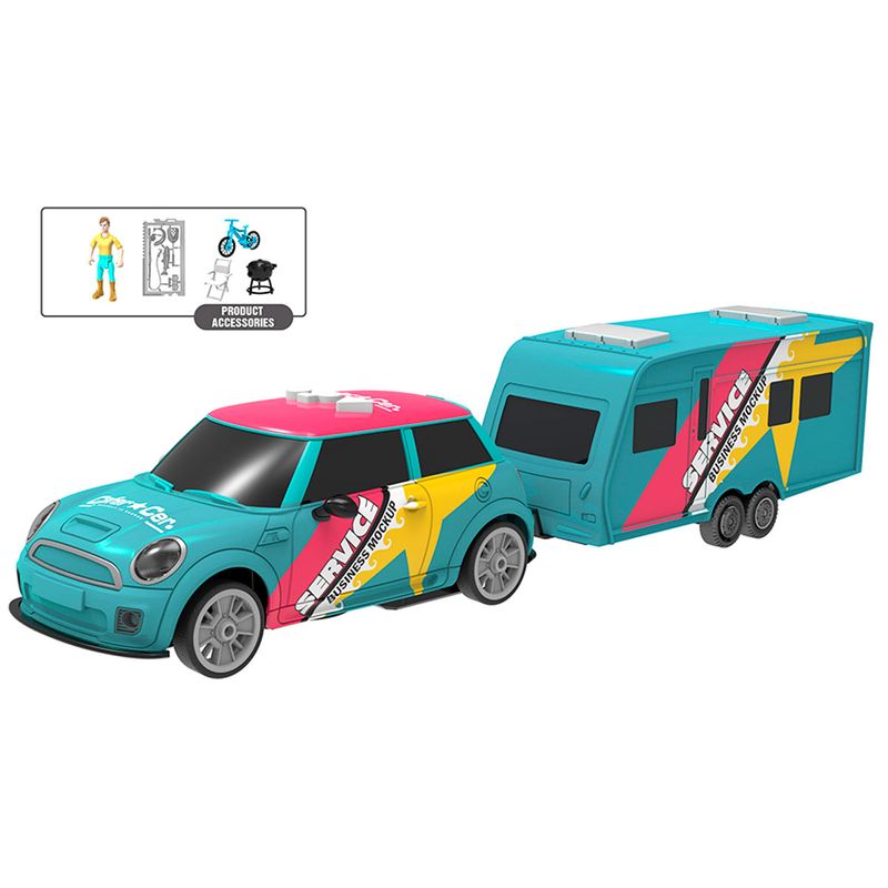 Coche-con-Caravana-Infantil