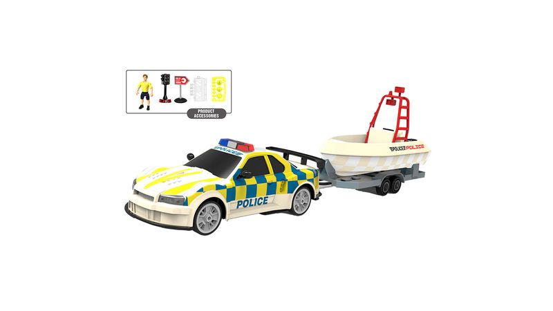 Coche policia discount con lancha playmobil