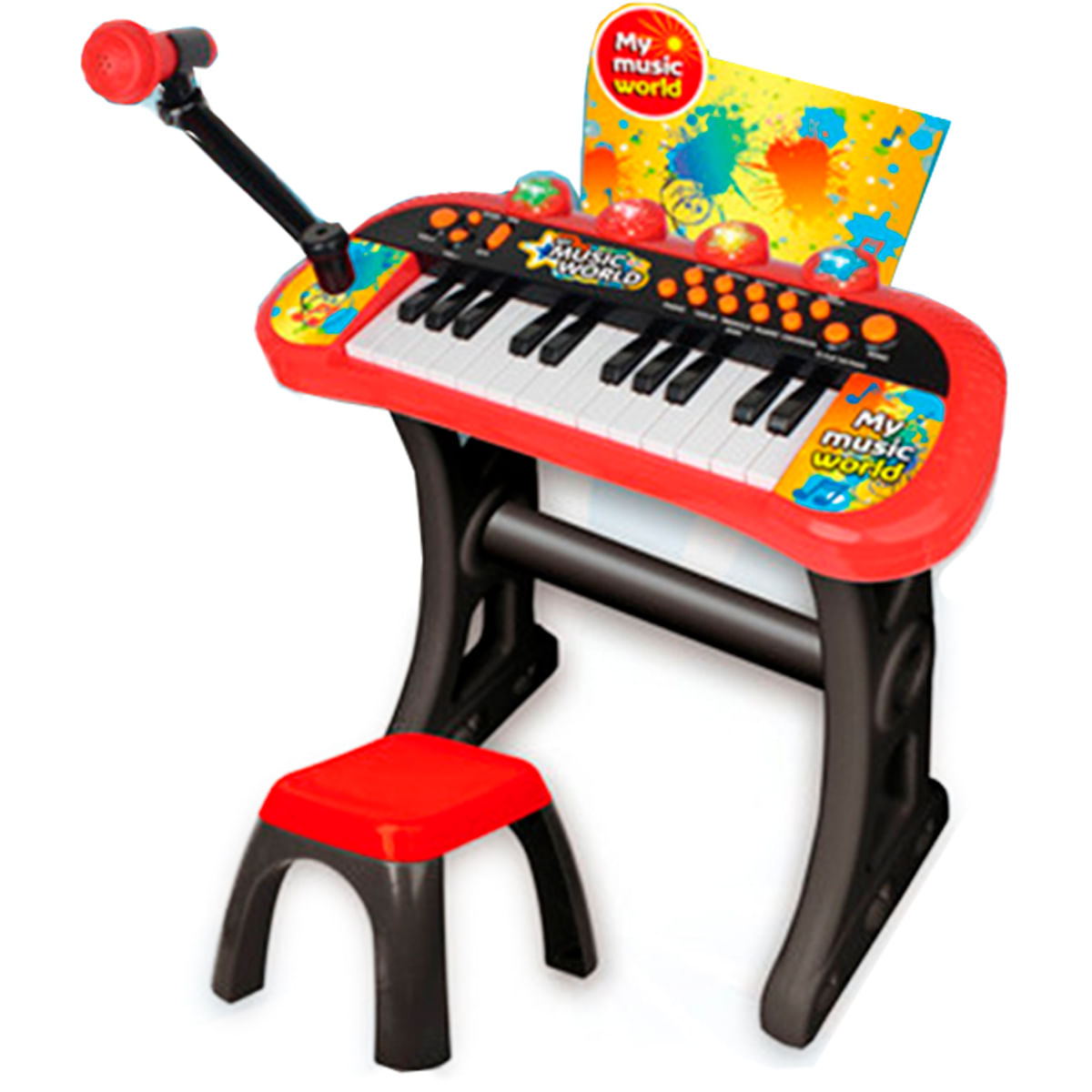 Piano Infantil con Funciones y Taburete