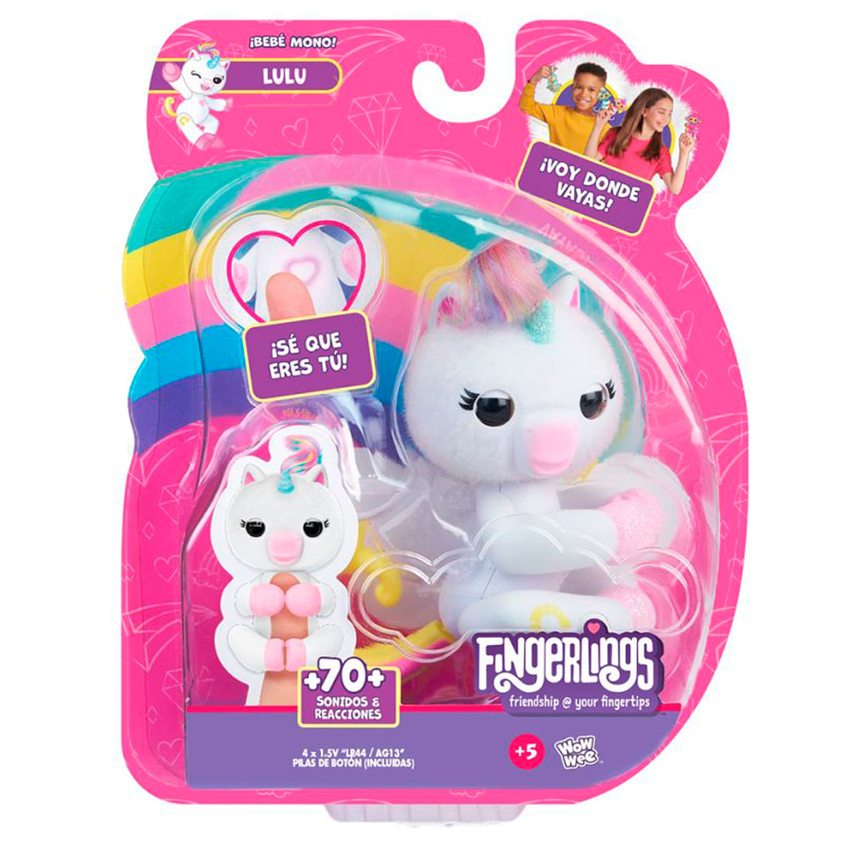 Fingerlings unicornio sales con luz