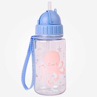 Botella Pajita Tritan Blue