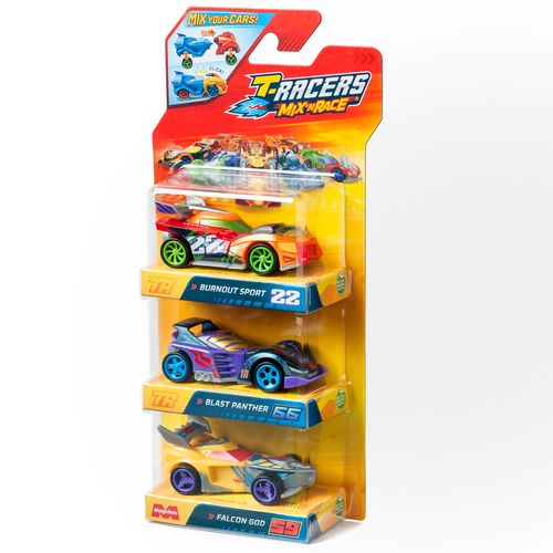 T-Racers Mix N Race Pack 3 Vehículos Surtidos