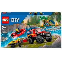 Lego City Camión de Bomberos 4x4 con Barco