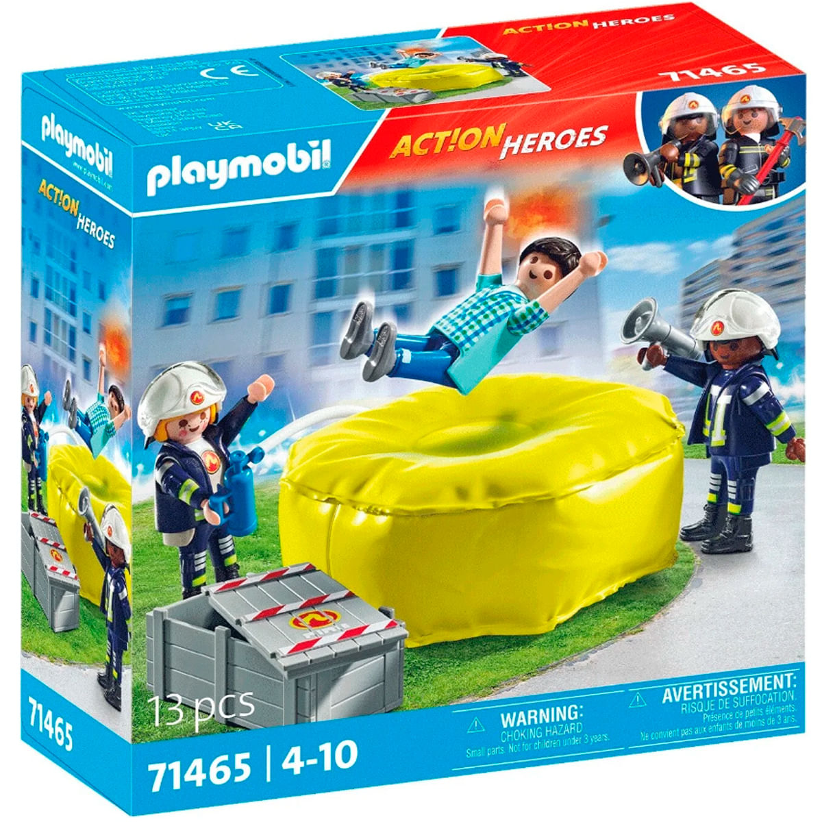 Playmobil Action Heroes Bomberos Con Colchoneta