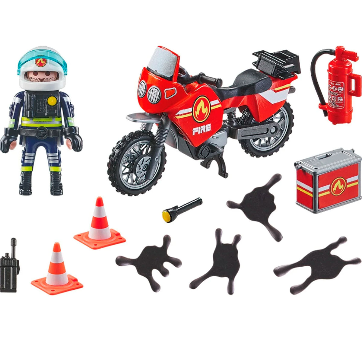 Playmobil Action Heroes Moto de Bomberos Drim