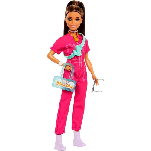 Barbie Day & Play Muñeca con Mono Rosa