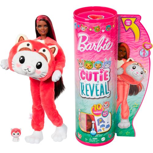 Barbie Cutie Reveal Oso Panda Rojo