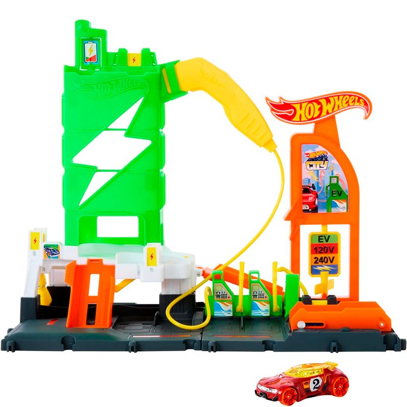 Hot-Wheels-Super-Estacion-de-Coches-Electricos