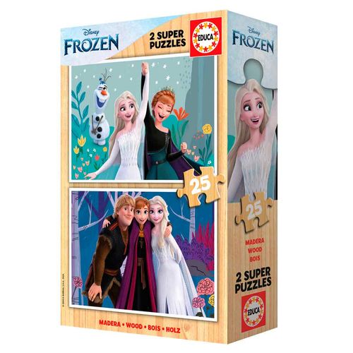 Frozen Puzzle 2x25 Madera