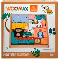 Woomax Zookabee Torre + Puzzle Animales Madera