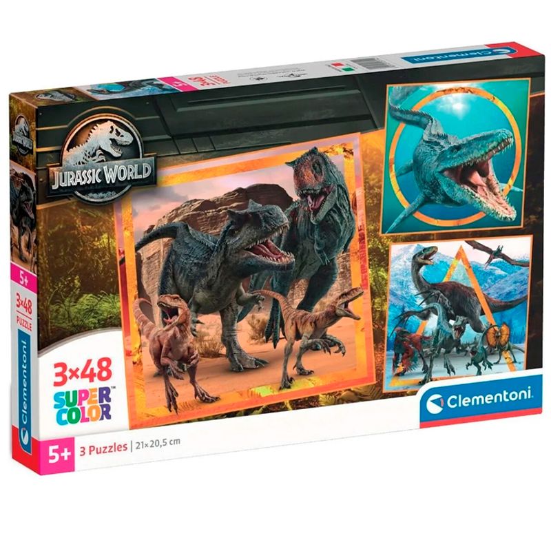 Jurassic-World-Puzzle-3x48-Piezas