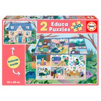 Puzzle 2x100 Piezas Casa Inside/Outside