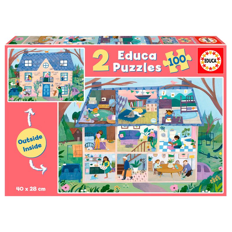 Puzzle-2x100-Piezas-Casa-Inside-Outside