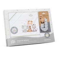 Triptico Sábanas cuna de 120*60 Jirafa Broche