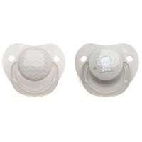 Pack 2 chupetes de 6-18m Gris