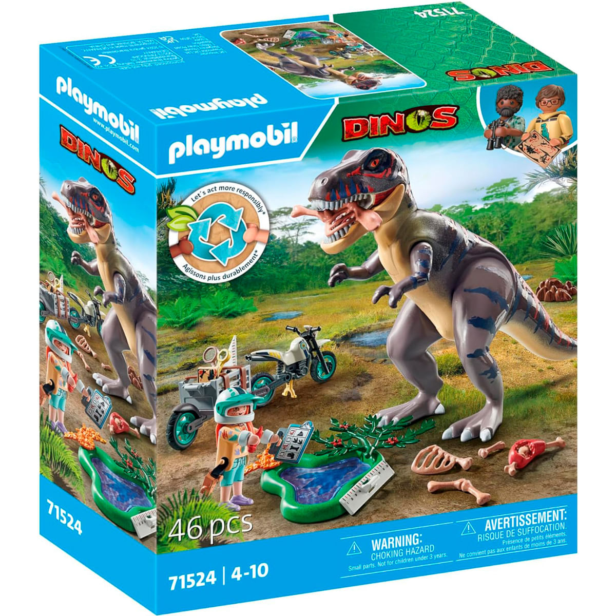 Playmobil Dinos T Rex y Rastreador Drim