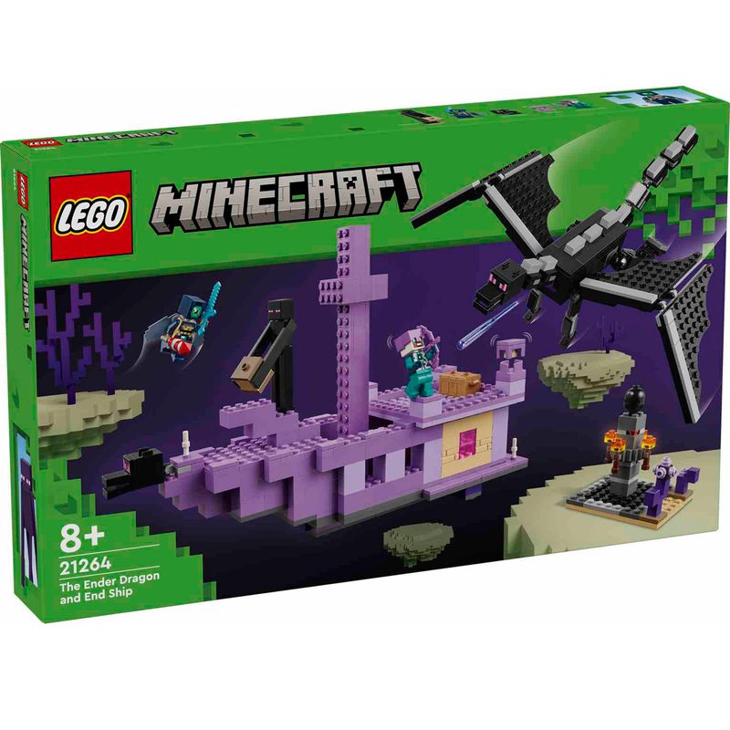 Lego-Minecraft-Dragon-Ender-y-el-Barco-del-End