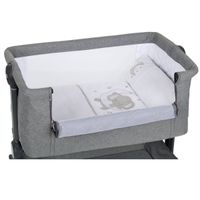 Minicuna Colecho Comfy Gris + textil Elefante